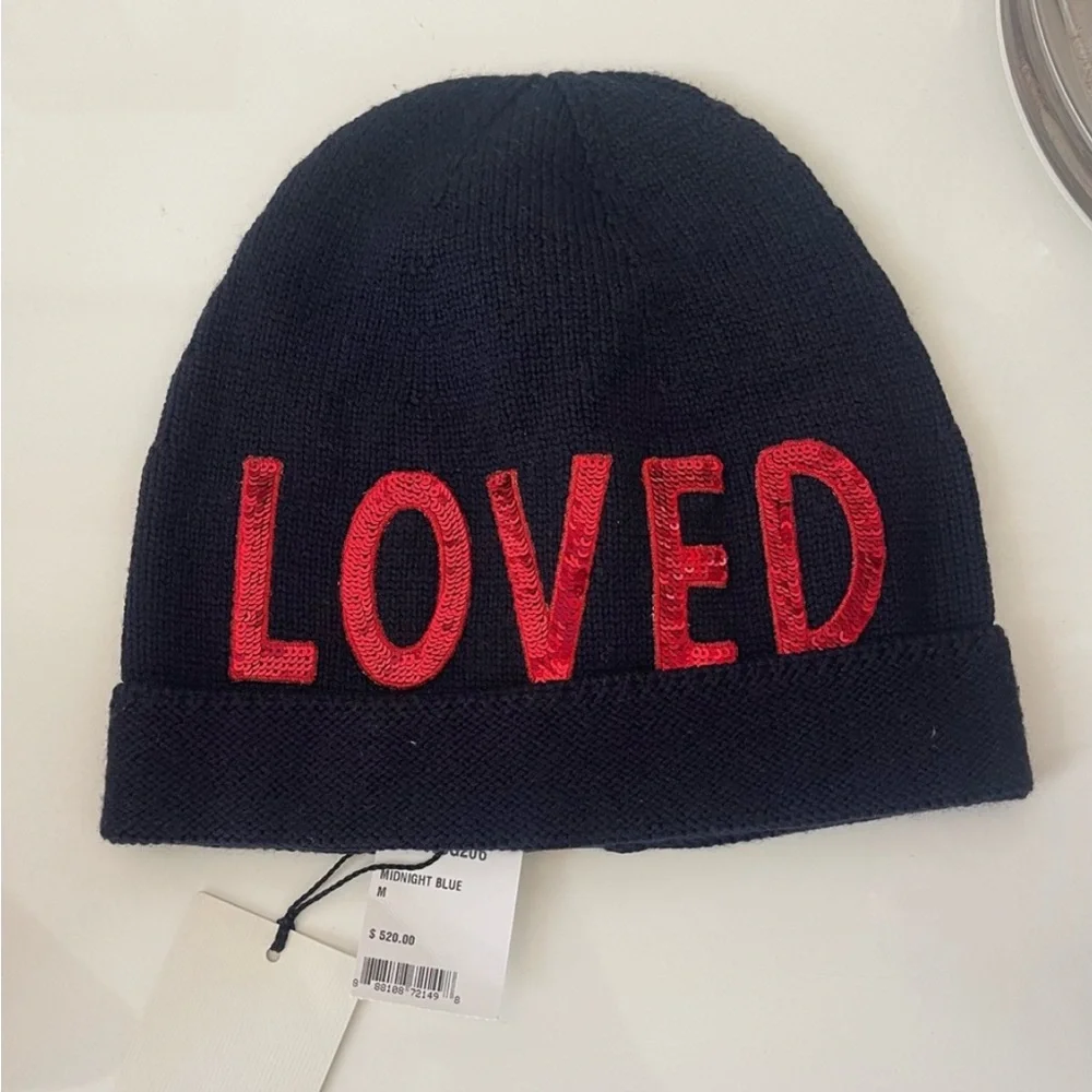 NWT Gucci LOVED Navy Blue Beanie Hat - Picture 10 of 11